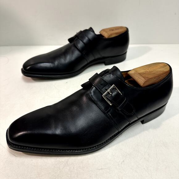 EXCELLENT John Lobb Clements Black Single Monk Made in Paris UK 9 / US 10 - Picture 5 of 13